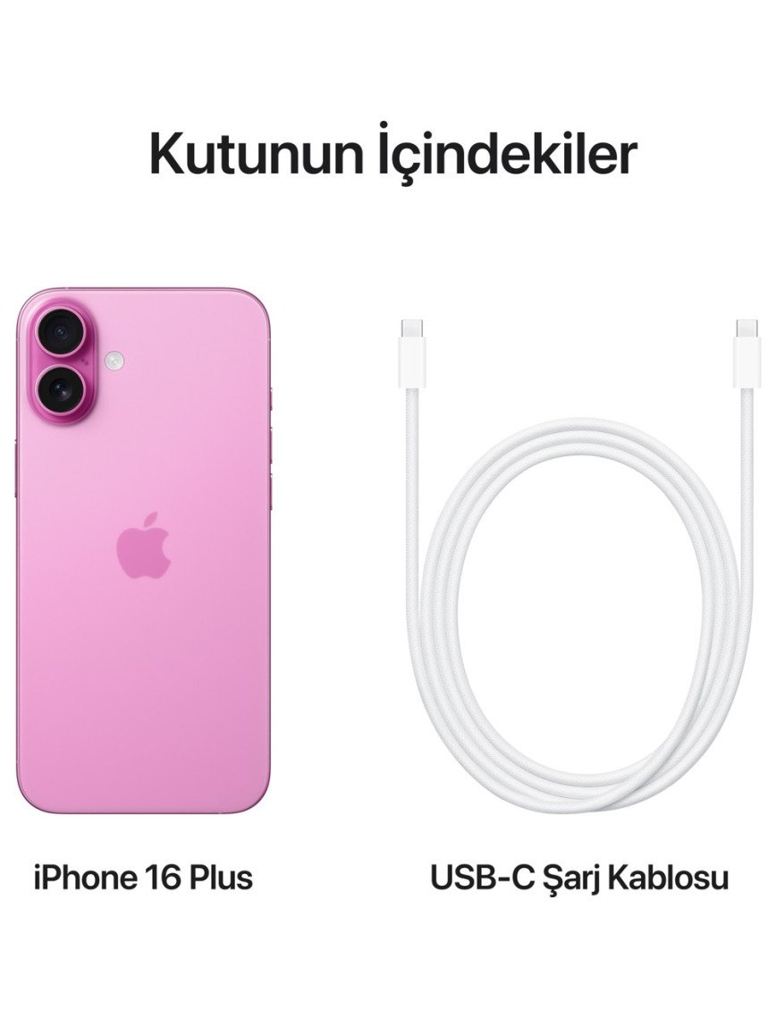 iPhone 16 Plus 128GB Pembe iPhone 16 Plus 128GB Pembe