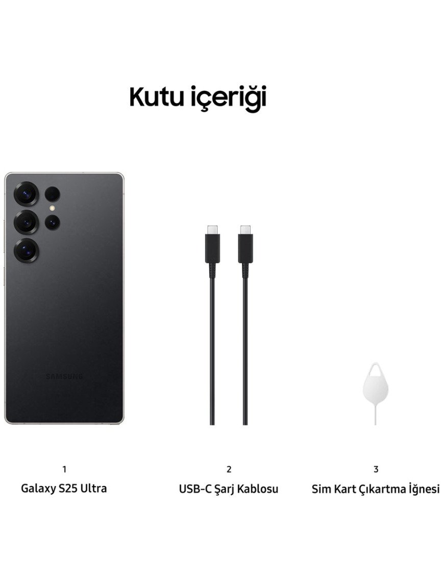 Samsung Galaxy S25 Ultra 1 Tb 12 GB Ram (Samsung Türkiye Garantili) Siyah Titanyum Samsung Galaxy S25 Ultra 1 Tb 12 GB Ram (Samsung Türkiye Garantili) Siyah Titanyum