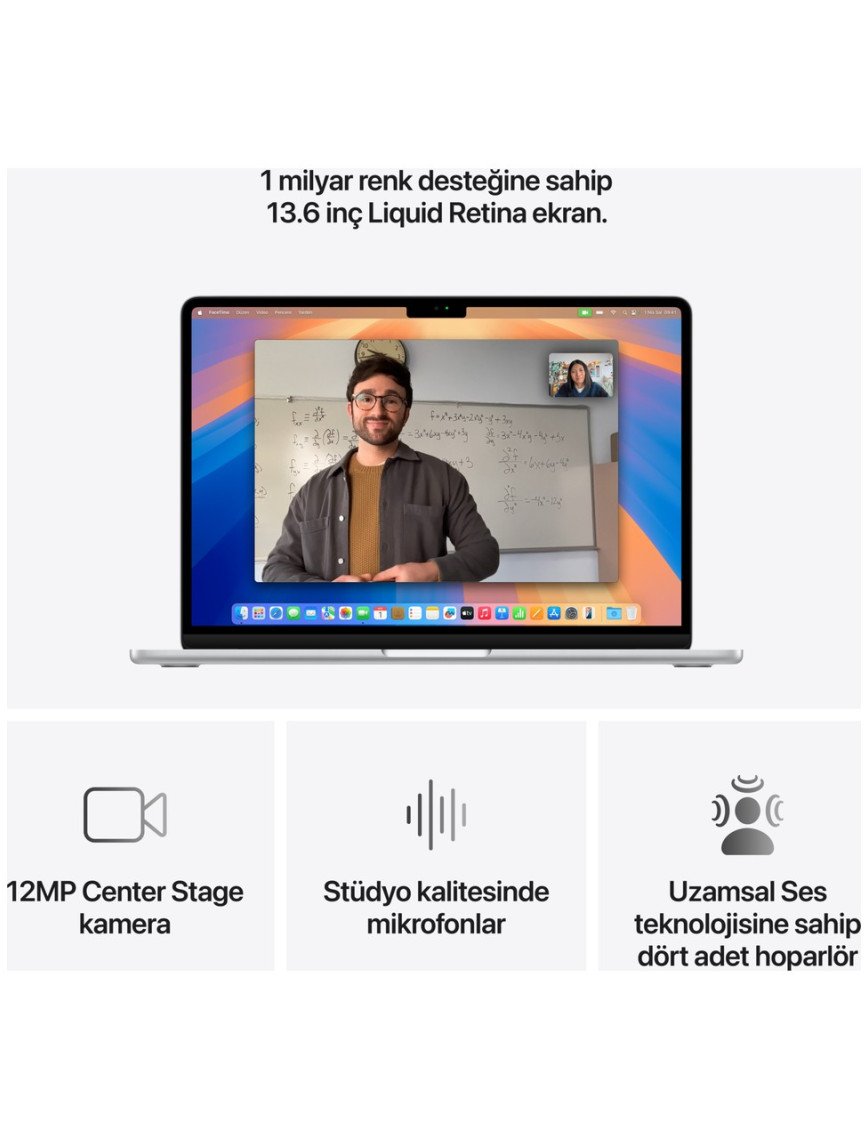 Apple MacBook Air M4 24GB 512GB SSD macOS 13" Taşınabilir Bilgisayar Gümüş MC654TU/A Apple MacBook Air M4 24GB 512GB SSD macOS 13" Taşınabilir Bilgisayar Gümüş MC654TU/A