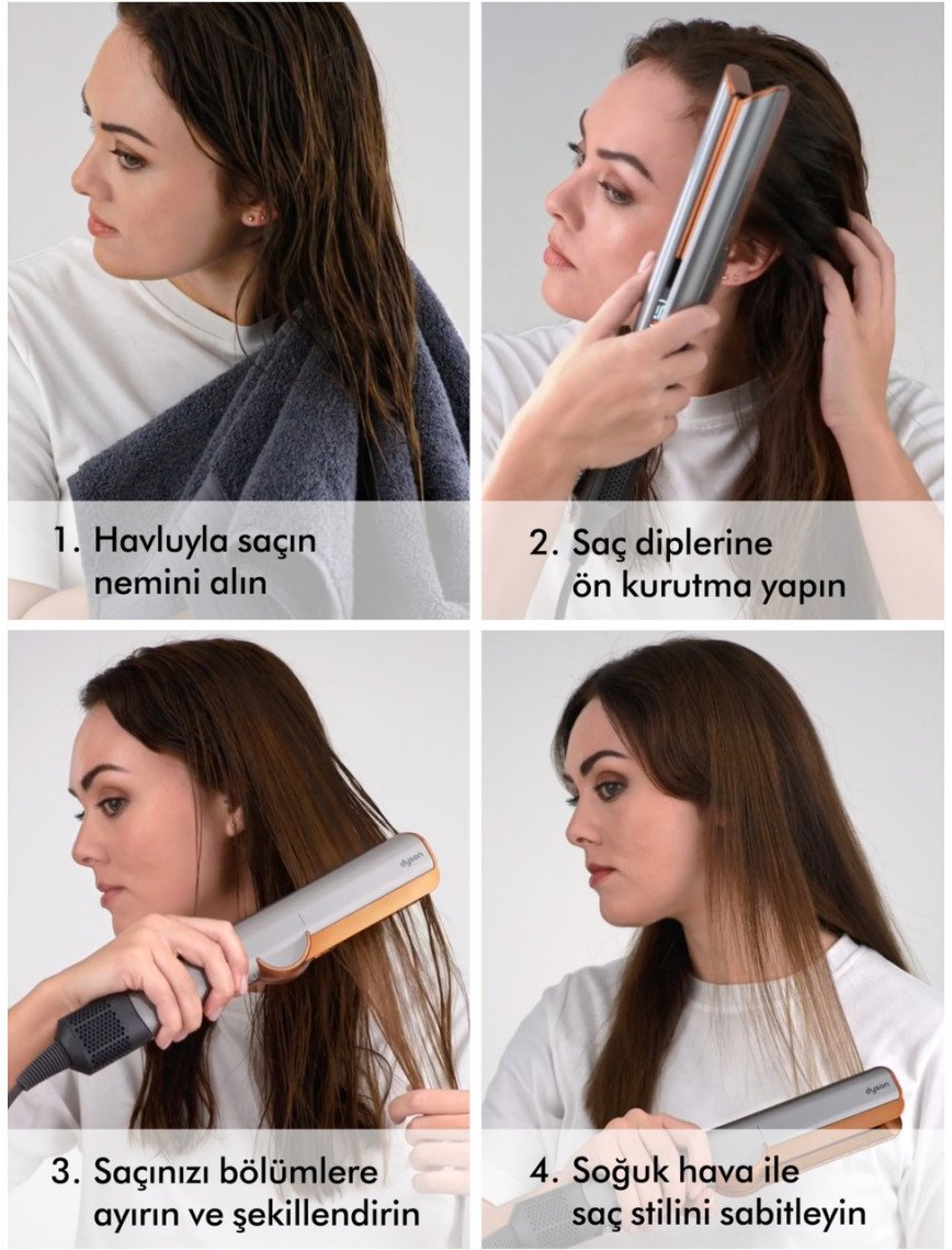 Dyson Airstrait Saç Düzleştirici İyon Teknolojili Titanyum Plaka 80-140°C 3 Kademeli Profesyonel Kullanım Dyson Airstrait Saç Düzleştirici İyon Teknolojili Titanyum Plaka 80-140°C 3 Kademeli Profesyonel Kullanım
