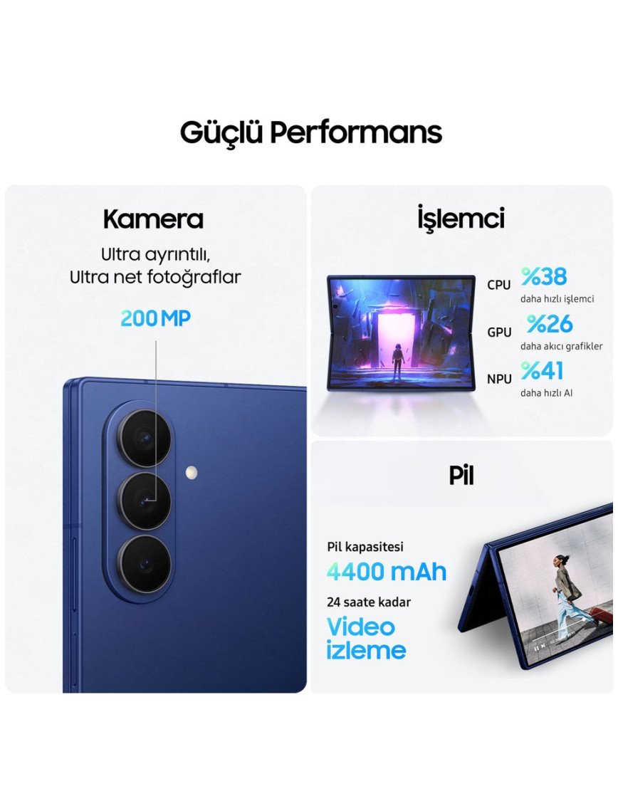 Samsung Galaxy Z Fold7 512 GB 12 GB Ram (Samsung Türkiye Garantili) Gece Siyahı Samsung Galaxy Z Fold7 512 GB 12 GB Ram (Samsung Türkiye Garantili) Gece Siyahı